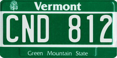 VT license plate CND812