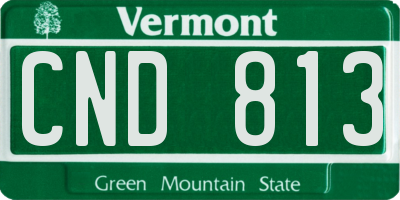 VT license plate CND813