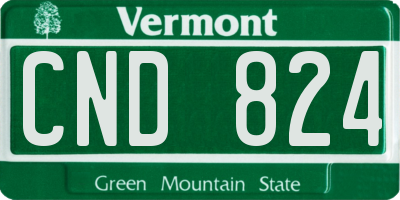 VT license plate CND824