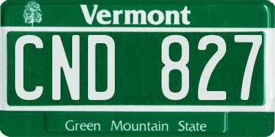 VT license plate CND827