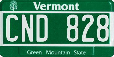 VT license plate CND828