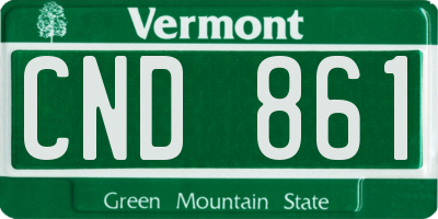 VT license plate CND861