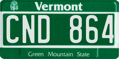 VT license plate CND864