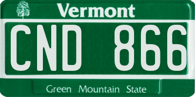 VT license plate CND866
