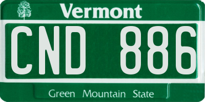 VT license plate CND886