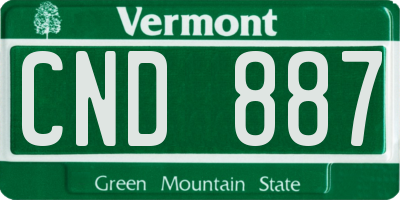 VT license plate CND887