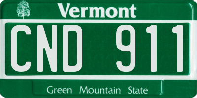 VT license plate CND911