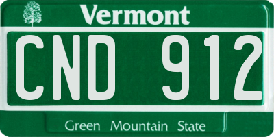 VT license plate CND912