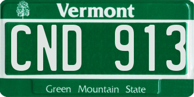 VT license plate CND913
