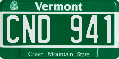 VT license plate CND941