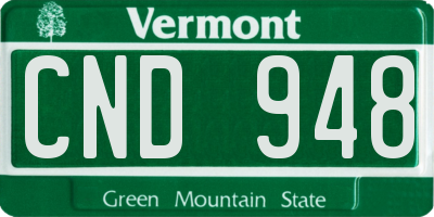 VT license plate CND948