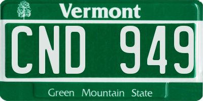 VT license plate CND949
