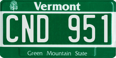 VT license plate CND951