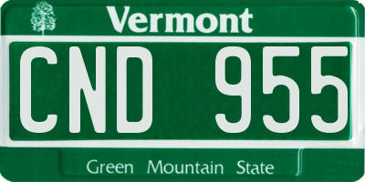 VT license plate CND955