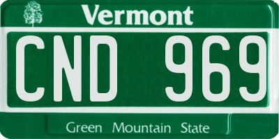 VT license plate CND969