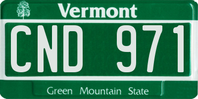 VT license plate CND971
