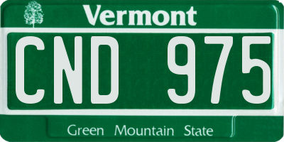 VT license plate CND975