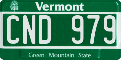 VT license plate CND979
