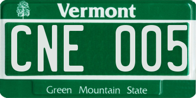 VT license plate CNE005