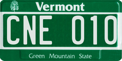 VT license plate CNE010