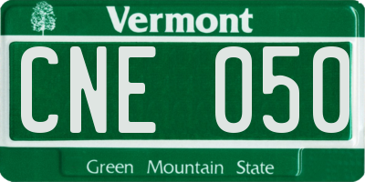 VT license plate CNE050