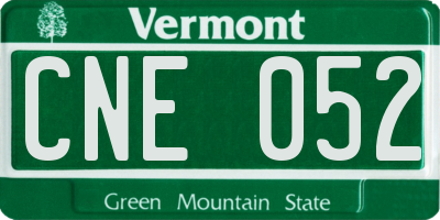VT license plate CNE052