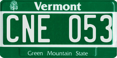 VT license plate CNE053