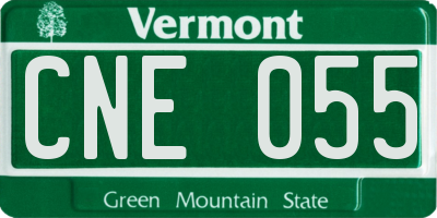 VT license plate CNE055
