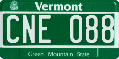 VT license plate CNE088