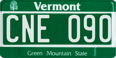 VT license plate CNE090
