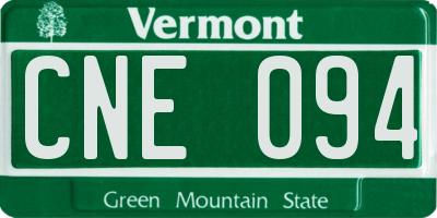 VT license plate CNE094