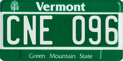 VT license plate CNE096