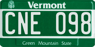 VT license plate CNE098