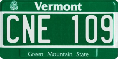 VT license plate CNE109