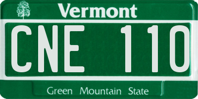VT license plate CNE110