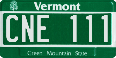VT license plate CNE111