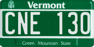 VT license plate CNE130