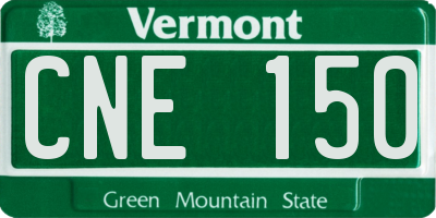 VT license plate CNE150