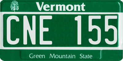 VT license plate CNE155
