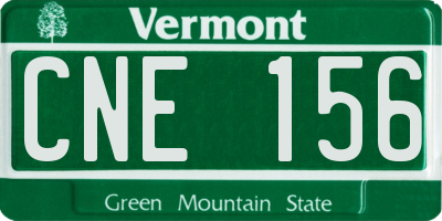 VT license plate CNE156