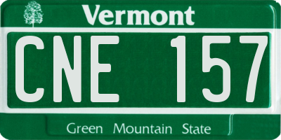 VT license plate CNE157