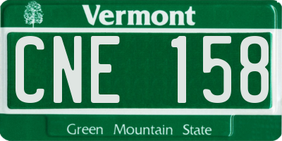 VT license plate CNE158
