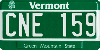 VT license plate CNE159