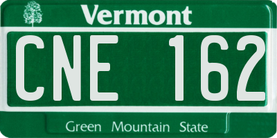 VT license plate CNE162
