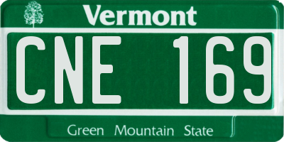 VT license plate CNE169