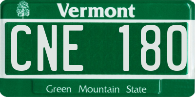 VT license plate CNE180