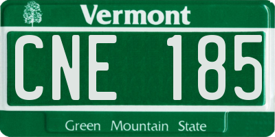 VT license plate CNE185