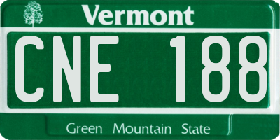 VT license plate CNE188