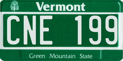 VT license plate CNE199