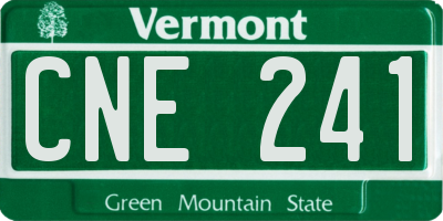 VT license plate CNE241